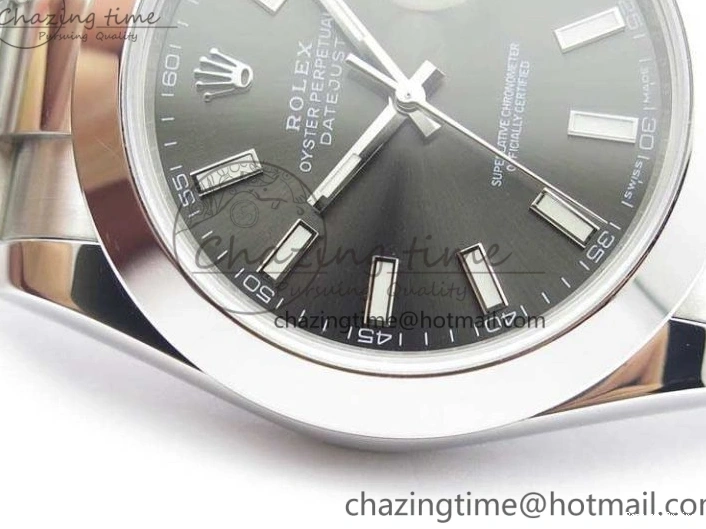 0511 DateJust 41mm 126300 SS Noob 1:1 Best Edition Gray Dial Stick Markers On SS Bracelet A Sustainable 3598